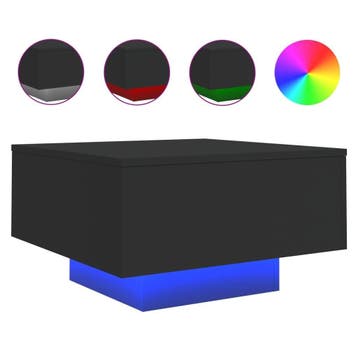 Salontafel LED 55x55 | Tweede kansje | OP = OP, 50 tot 100 cm, Verzenden, Vierkant, 50 tot 100 cm