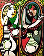 Pablo Picasso (1881-1973) (after) - Jeune Fille Devant Un, Antiek en Kunst