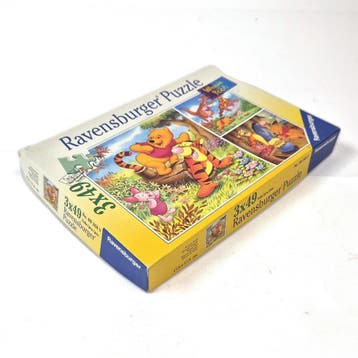 Vintage Ravensburger Winnie de Poeh puzzels, 3 × 49 stukjes, Verzenden, Nieuw