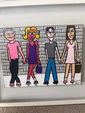 James Rizzi (1950-2011) - Holding Hands and Making Friends
