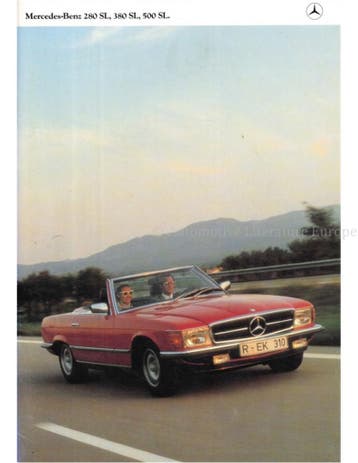 1980 MERCEDES BENZ SL BROCHURE NEDERLANDS