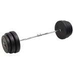 vidaXL Halter gebogen met gewichten 90 kg, Verzenden, Nieuw
