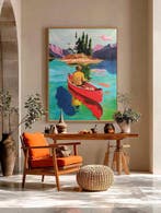 Mar Legón - Lago turquesa - XL, Antiek en Kunst