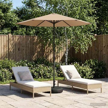 vidaXL Tuinparasol met voet Rechthoekig 2,3 x 2,3 m, Verzenden, Nieuw