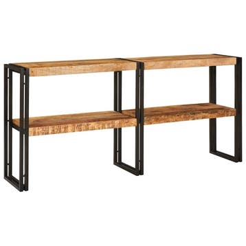 vidaXL Wandtafel met plank Bruin 160 x 33 x 75 cm Massief, Verzenden