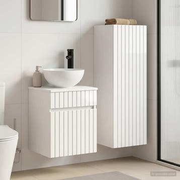 vidaXL Badkamermeubel Set 2 st Hoogglans Wit 33 x 34,5 x 100, Maison & Meubles, Tables | Coiffeuses, Verzenden