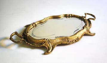 Plateau - Bronze, Cristal - Style Louis XV