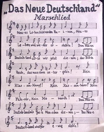 Marslied - Het nieuwe Duitsland (lijst optie), Verzamelen, Militaria | Tweede Wereldoorlog, Verzenden, Foto of Poster