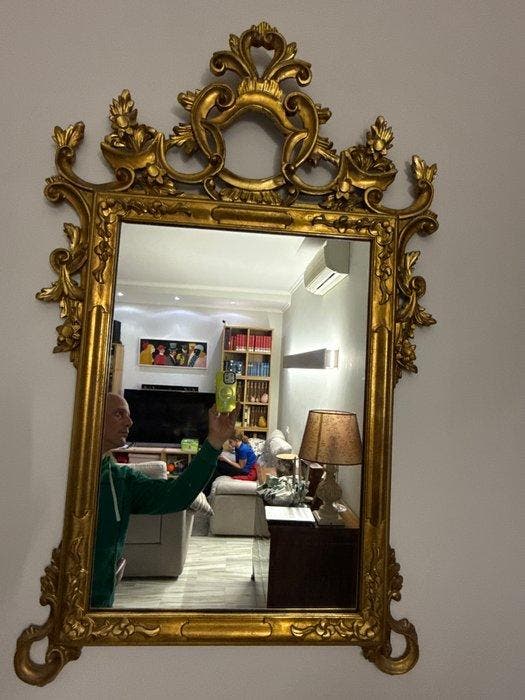 Miroir - Bois - Hauteur : 120 cm, Antiquités & Art, Antiquités | Autres Antiquités