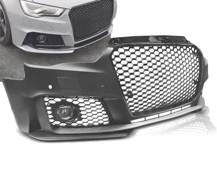 PARE CHOCS FRONTAL AUDI A3 8V 12-16 LOOK RS3 NOIR BRILLANT, Autos : Pièces & Accessoires, Carrosserie & Tôlerie, Envoi