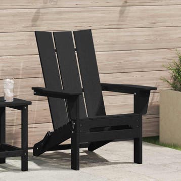 vidaXL Opvouwbare Adirondack Stoel Zwart 80,5 x 74,5 x 92 cm, Verzenden, Nieuw