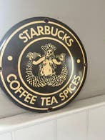 Emaille bord – Starbucks – Coffee Tea Spices – rond –