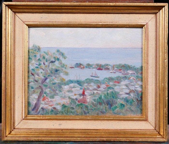Ferdinand Dubreuil (1894-1972) - Côte-dAzur, seaside, Antiek en Kunst, Kunst | Schilderijen | Klassiek
