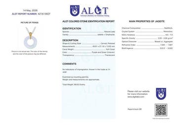 Certifié ALGT - Pendentif en jadéite naturelle, gigantesque, Verzamelen