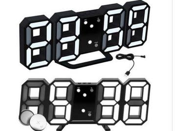 Veiling - Led alarm klok met datum, Elektronische apparatuur, Wekkers, Nieuw