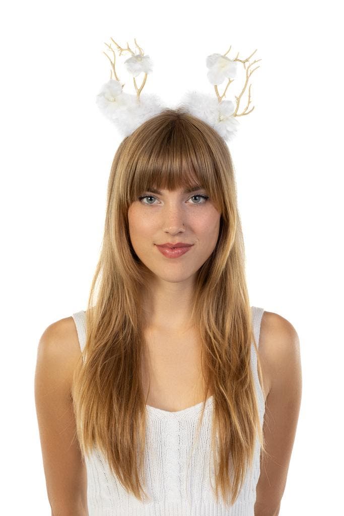 Haarband Rendier Lampjes Wit Diadeem Ree Eland Lichtjes Rudo, Kleding | Dames, Carnavalskleding en Feestkleding, Nieuw, Ophalen of Verzenden