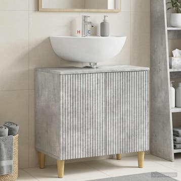 vidaXL Wastafel kabinet voor de badkamer ARNHEM Betongrijs, Verzenden