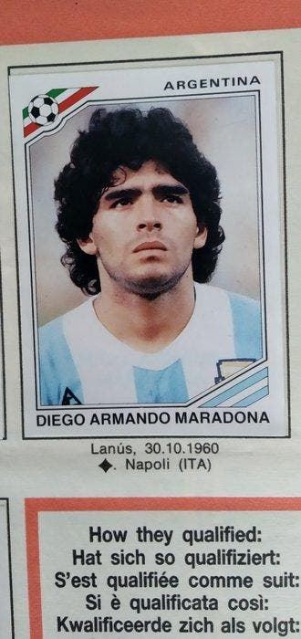 Panini Mexico 86 - Maradona, Platini, Zico, Socrates -