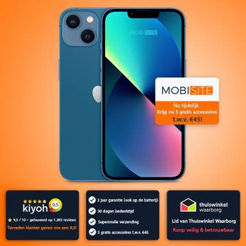 iPhone 13 / 128 GB - 4 Gratis Accessoires – Accu tot 100%, 128 GB, Verzenden, IPhone 13, Zo goed als nieuw