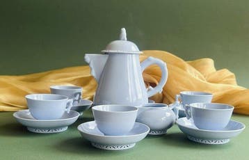 Herend - Koffieservies voor 6 (14) - Mandarin Handles – -