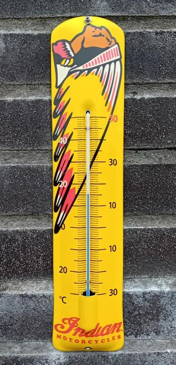 Indian motorcycles thermometer, Verzamelen, Merken en Reclamevoorwerpen, Verzenden, Nieuw