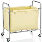 Linnenwagen | RVS/Nylon | Incl. Waszak | Wielen (Geremd) |, Verzenden
