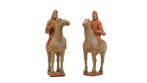 Oud Chinees, Tang-dynastie Terracotta Paar monumentale