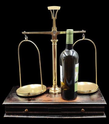 Balance de pharmacie - Bois, Laiton - Royaume dItalie 1890, Antiquités & Art