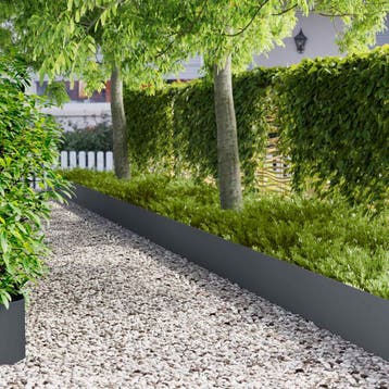 vidaXL Gazonrand 10 st 100 x 22 cm Staal Antracietkleurig, Verzenden, Nieuw