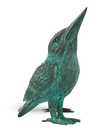 sculptuur, Kingfisher - 10 cm - Brons, Antiek en Kunst