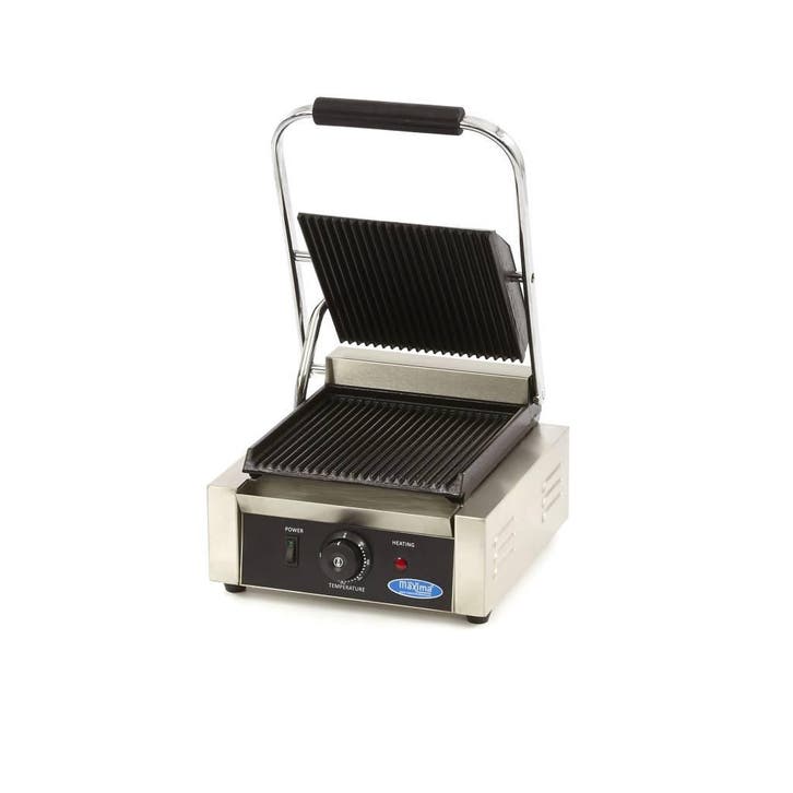Contactgrill - Gegroefd - Enkele Grillplaat - 22 cm, Elektronische apparatuur, Contactgrills, Nieuw, Verzenden