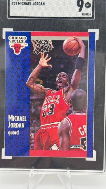 1991-92 Fleer Michael Jordan #29 Graded card - SGC 9, Verzamelen, Nieuw