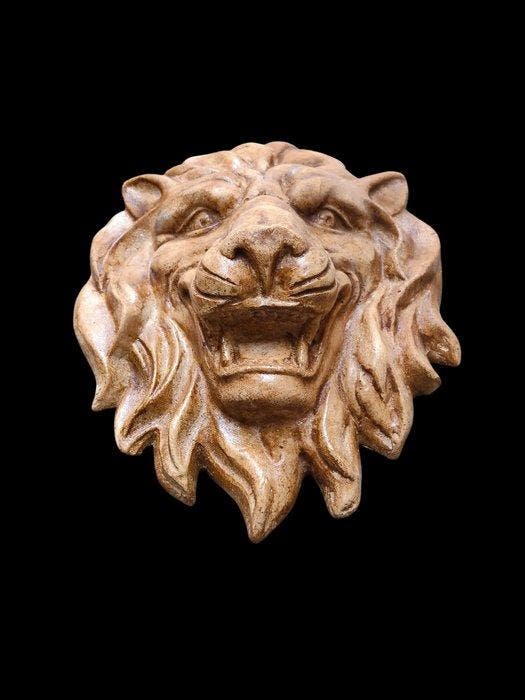 sculptuur, Maschera Testa Di Leone - 32 cm - Gegoten steen, Antiek en Kunst, Curiosa en Brocante