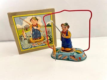 Blömer & Schuler - Jouet en étain - Fred Fisherman -, Antiquités & Art