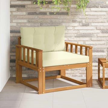 vidaXL Buiten Midden Sofa Naturel, Verzenden