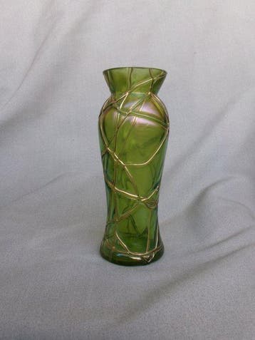 Pallme König & Habel - Art Nouveau - Vaas - Glas, iriserend, Antiek en Kunst