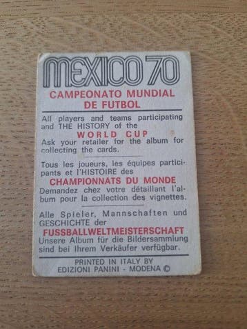 1970 Panini Football International Stars Pelé Non collé - 1