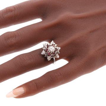 Zonder minimumprijs - Ring - 18 karaat Witgoud - 1.18ct. tw., Nieuw