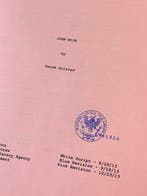 John Wick (2014) - Pink Revisions Script - Thunder Road, Nieuw