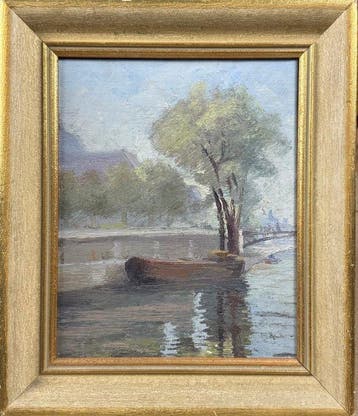 Léon Gaud (1844-1908), Toegeschreven aan - Paysage fluviale,