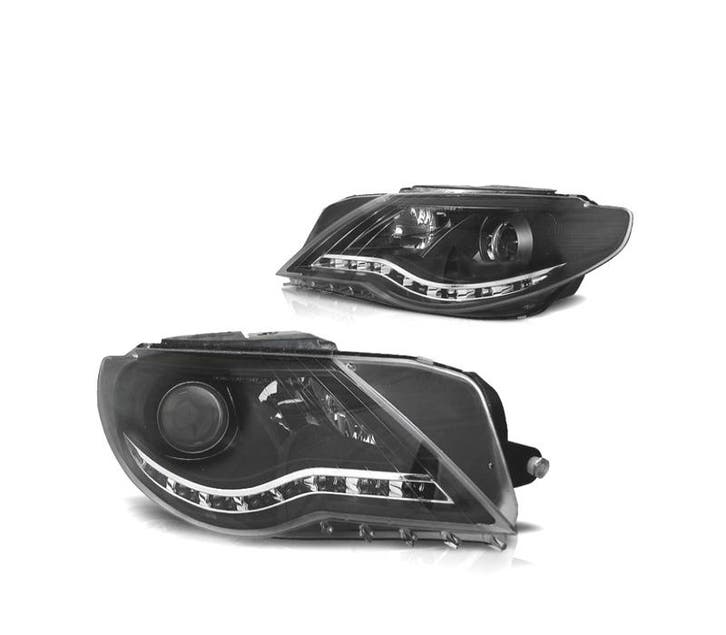 PHARES POUR VOLKSWAGEN VW PASSAT CC 08-12 DAYLIGHT FOND NOIR, Autos : Pièces & Accessoires, Éclairage, Envoi