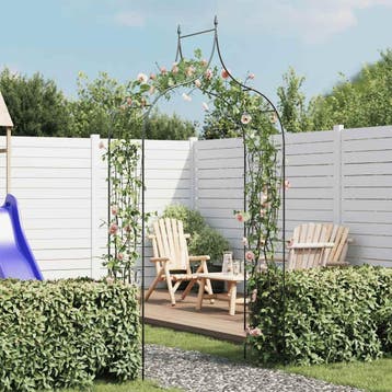 vidaXL Tuinboog speer ontwerp donkergroen, Verzenden