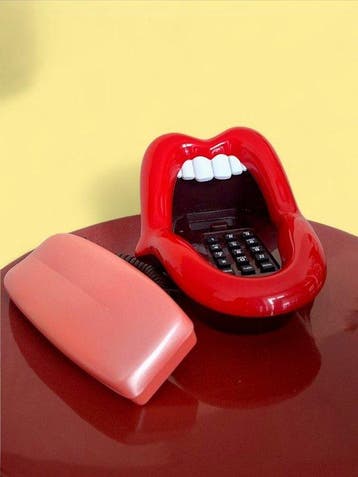 Analoge telefoon - Tong en Lippen - Plastic - Pop Art,