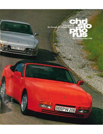 1988 PORSCHE CHRISTOPHORUS MAGAZINE 215 DUITS