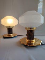 Lampe de table (2) - Métal, Cristal, Antiek en Kunst, Antiek | Verlichting