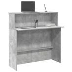 vidaXL Receptiebalie 100x50x103,5 cm bewerkt hout betongrijs, Verzenden, Nieuw