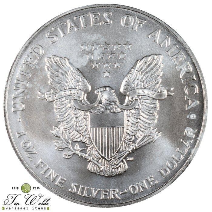 Verenigde Staten. 1 Dollar 2002 Silver Eagle - Elvis, Postzegels en Munten, Munten | Europa | Niet-Euromunten