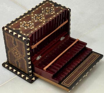 Sigarettendoos - Hout, Been - H : 12,5, Antiek en Kunst