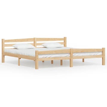 Massief grenen bed 200x200cm: Tweede kansje, OP = OP!, Huis en Inrichting, Gebruikt, Verzenden, Tweepersoons, Overige maten