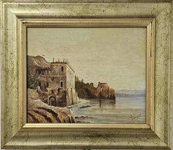 Scuola di Posillipo (XIX) - Villa Martinelli a Posillipo